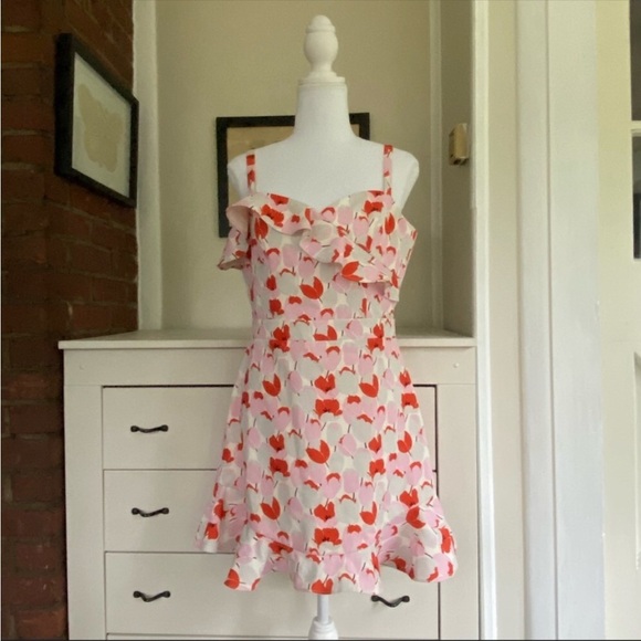 Black Halo Women's Zalda Ruffled Floral Mini Dress - Picture 2 of 16